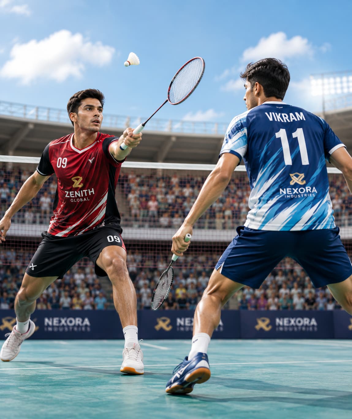 Customized jerseys, T shirts for badminton teams