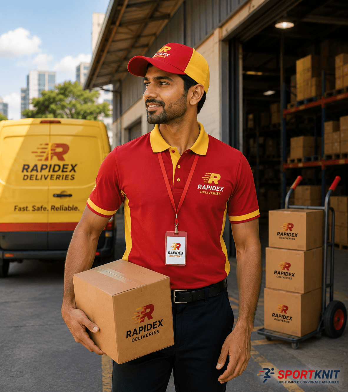 CUSTOMIZED DELIVERY & LOGISTICS STAFF POLO T-SHIRTS WITH LOGO