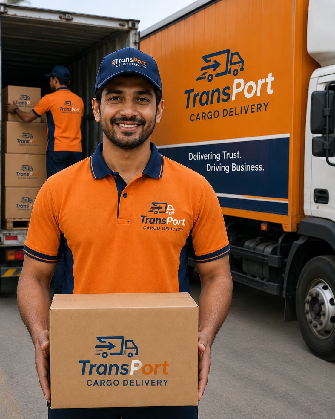 CUSTOMIZED TRANSPORT & CARGO DELIVERY STAFF POLO T-SHIRTS