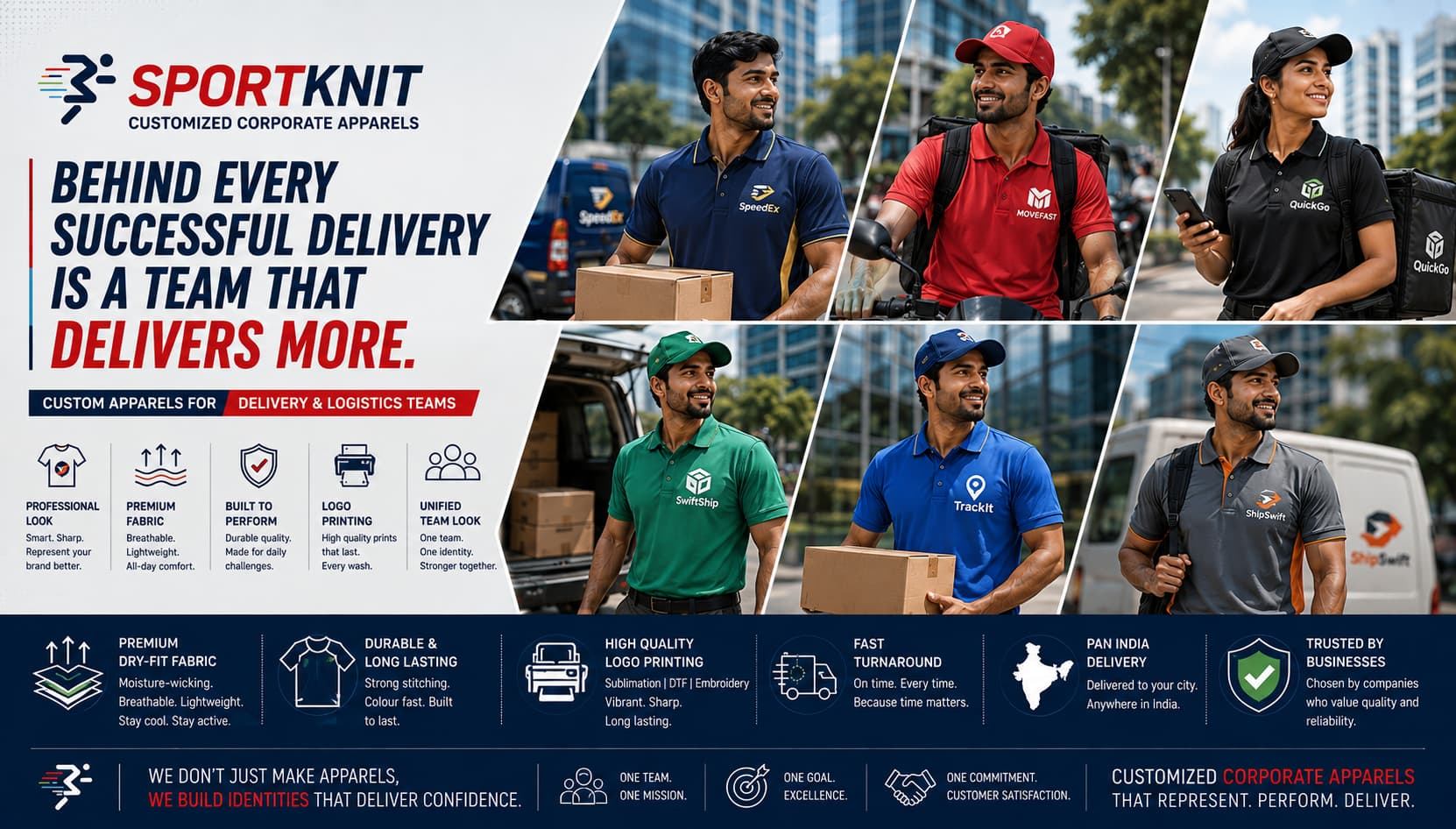 Delivery Staff Uniform T Shirts Banner
